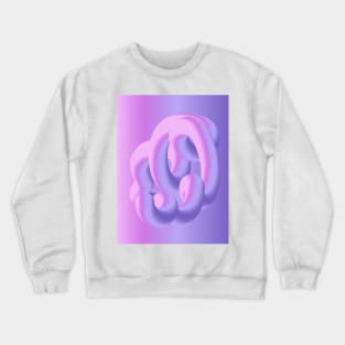 Fluid geometric purple abstract shape Crewneck Sweatshirt